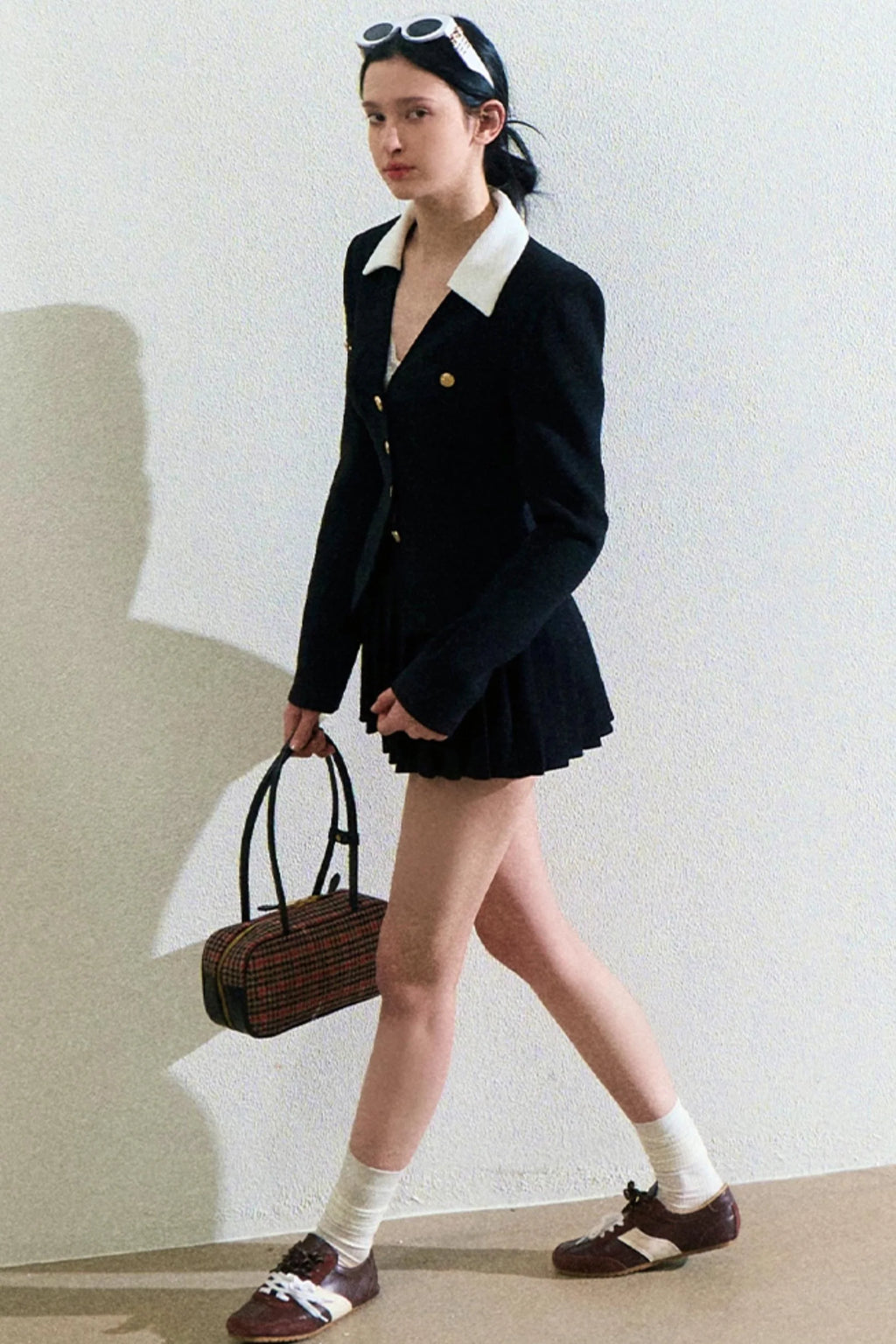 Corduroy Top And Slim Skirt Set-Up