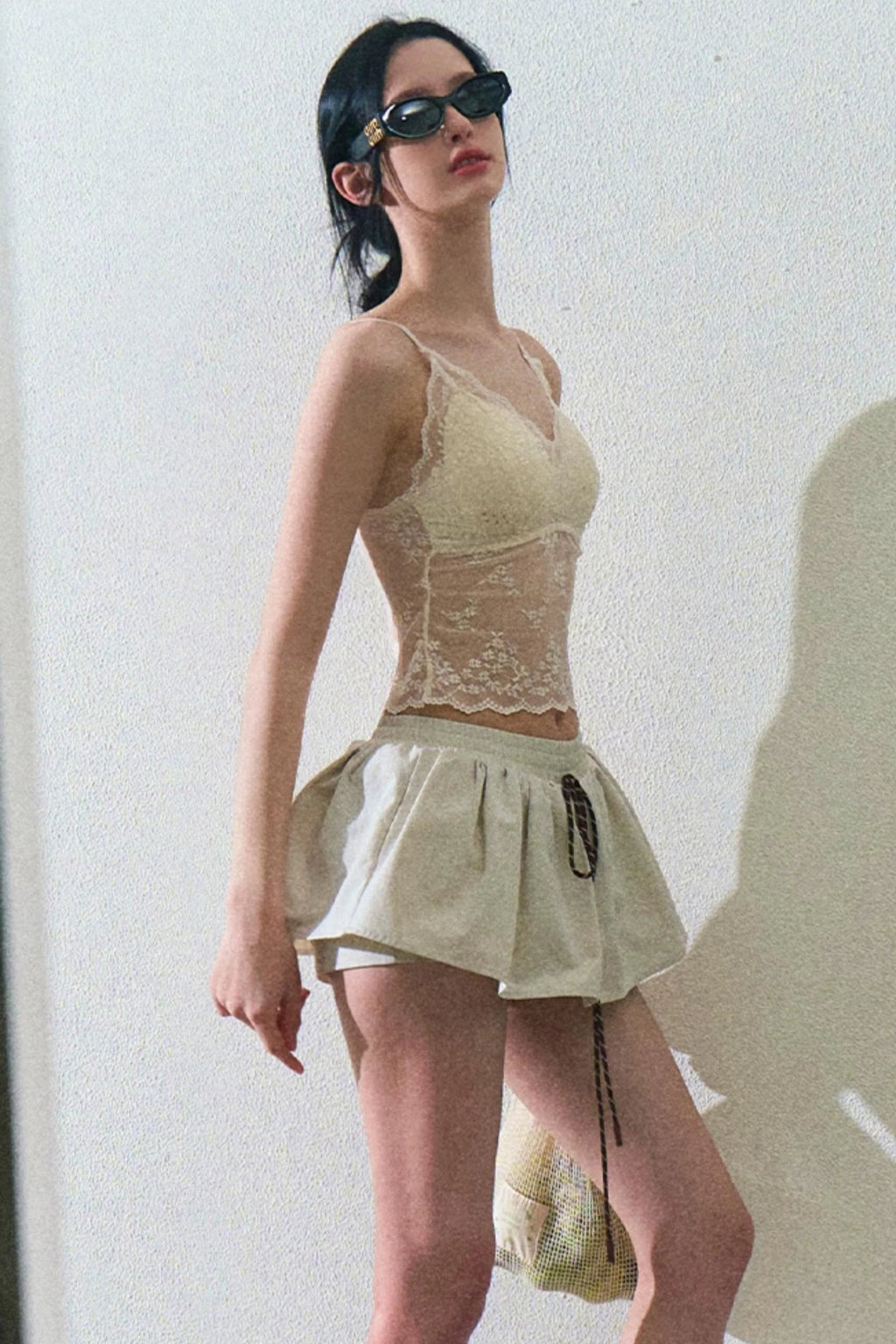 Pure Lace Strap Slim Underwear Top