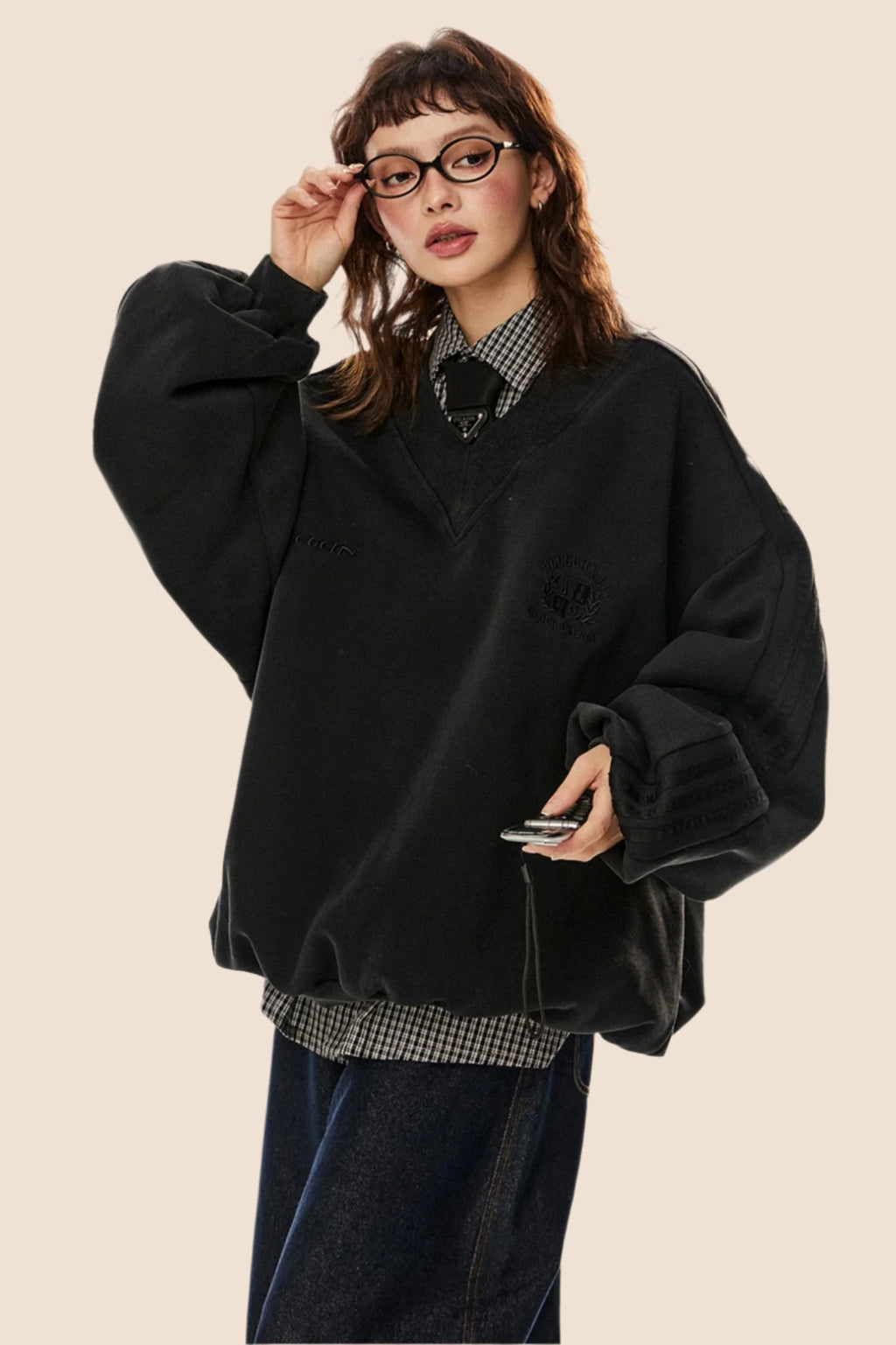 Distressed Casual Pullover Top