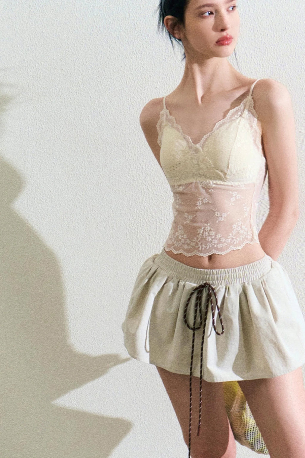 Pure Lace Strap Slim Underwear Top