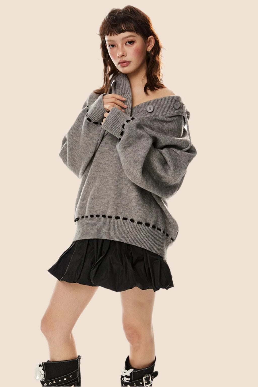 American Retro Drawstring Hooded Top