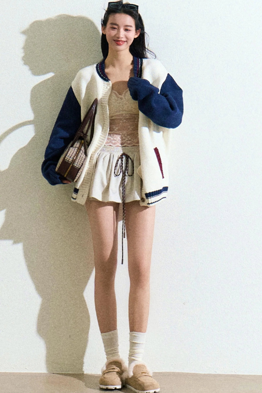 Logo Label Baseball Loose Jacket