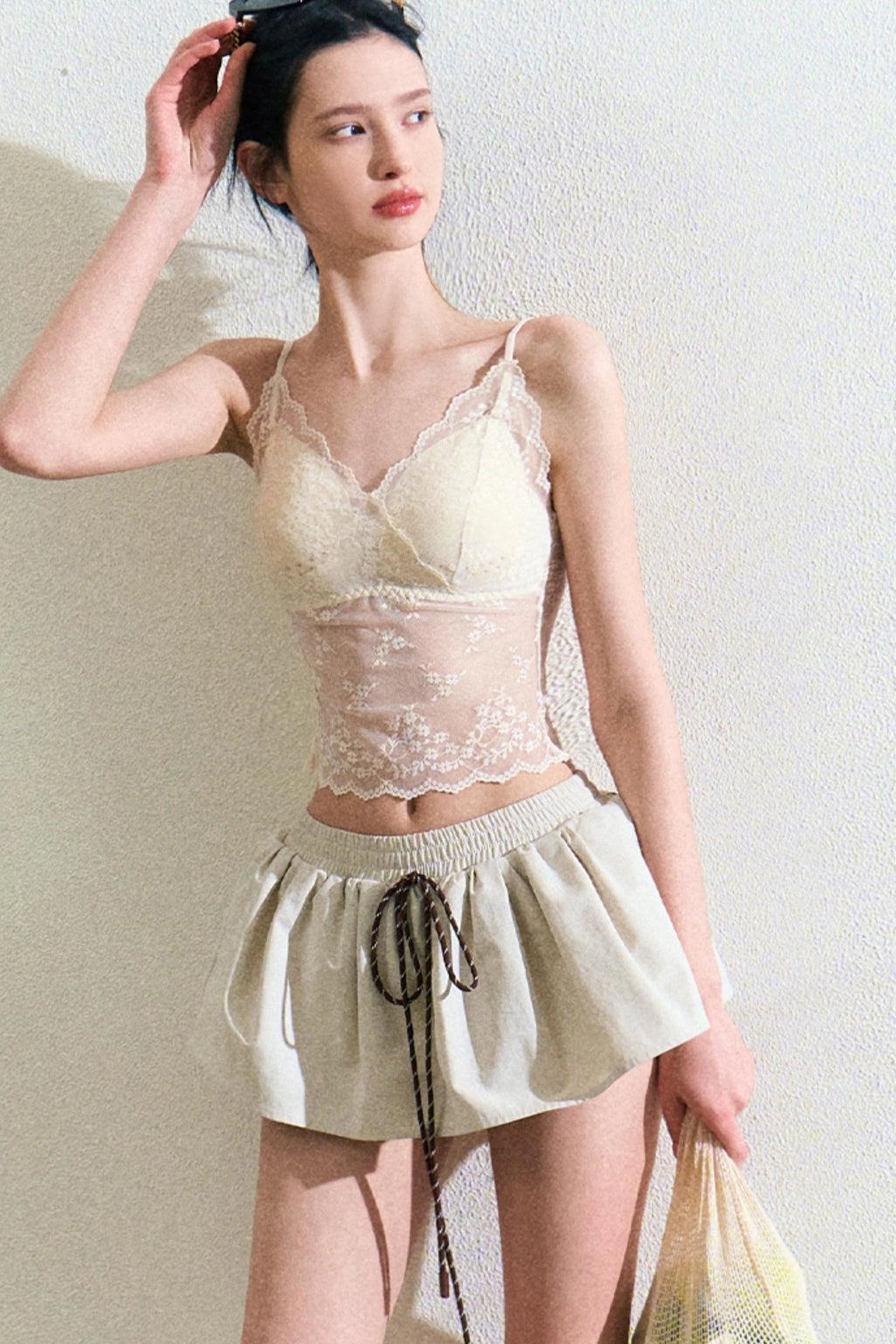 Pure Lace Strap Slim Underwear Top