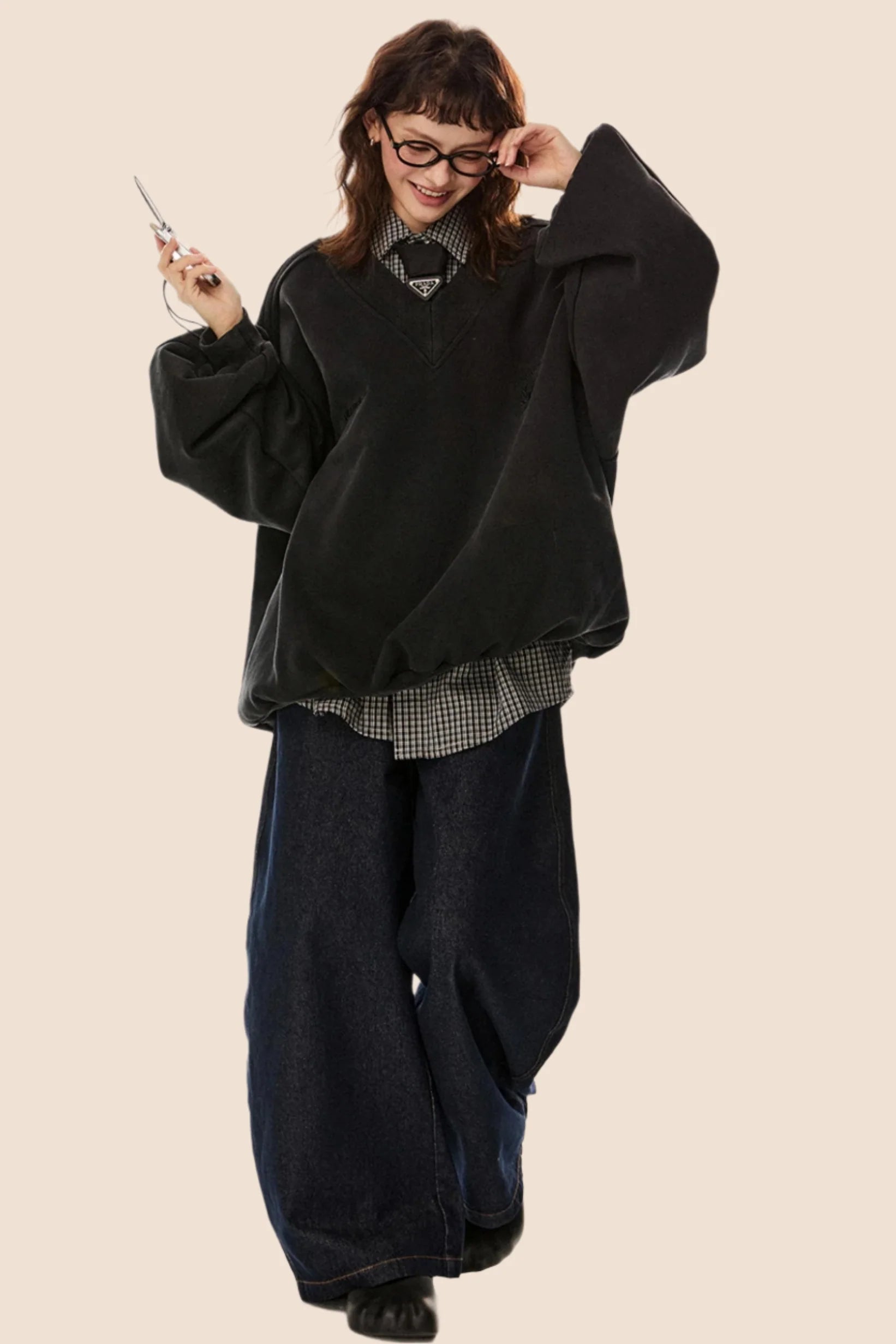Distressed Casual Pullover Top