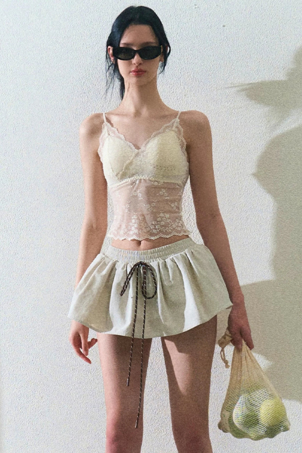 Pure Lace Strap Slim Underwear Top