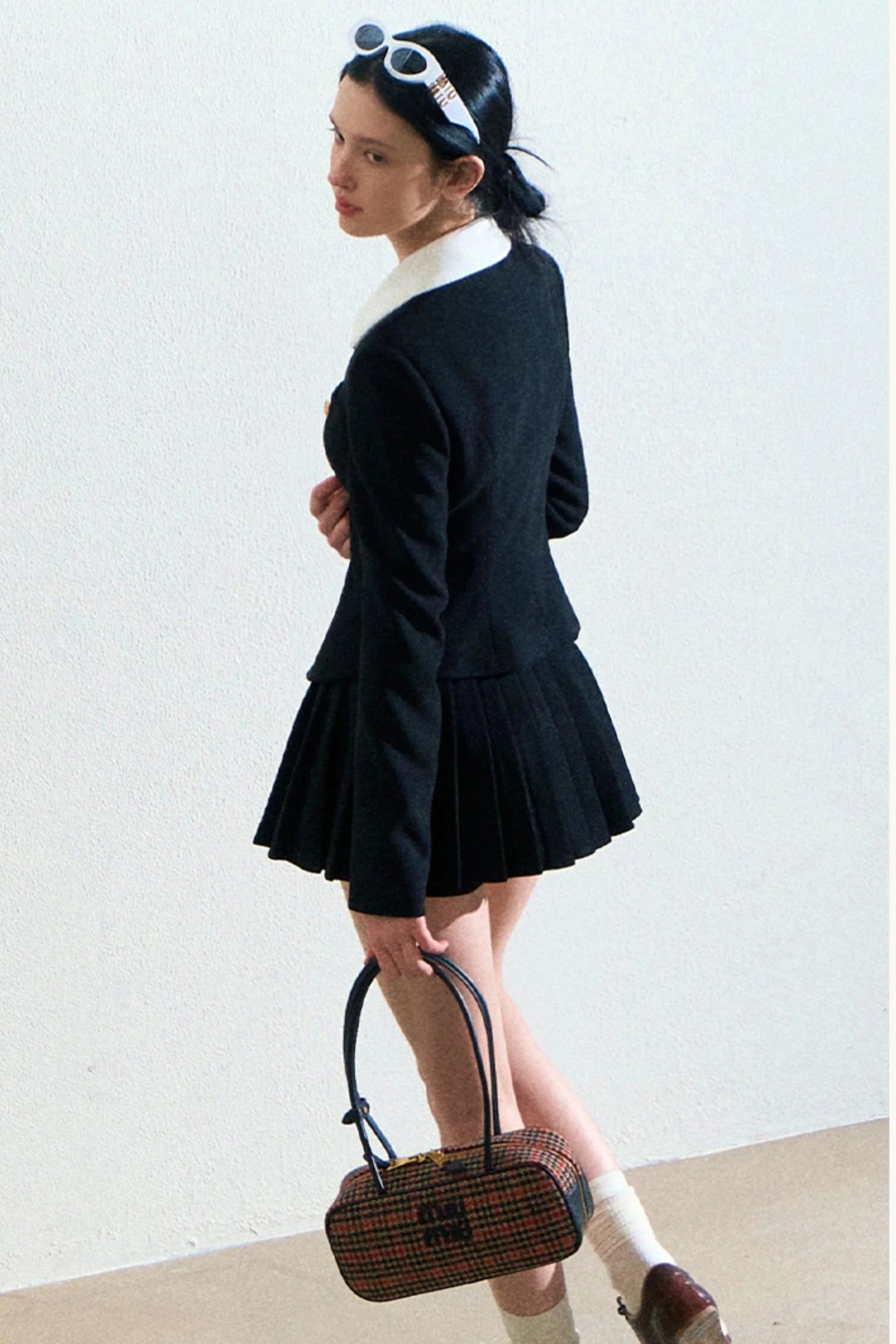 Corduroy Top And Slim Skirt Set-Up