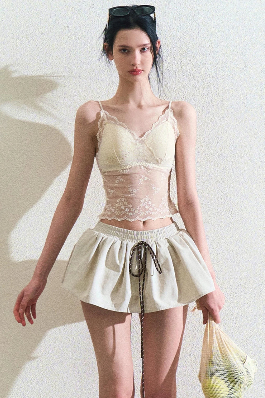 Pure Lace Strap Slim Underwear Top